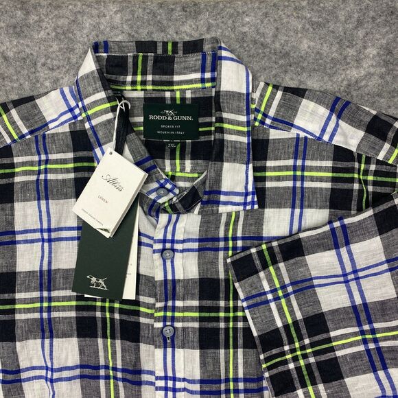 Rodd & Gunn Other - Rodd and Gunn Shirt Mens XXL Sports Fit Linen Plaid Preppy Casual Lightweight
